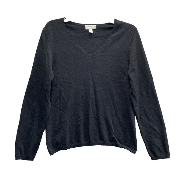 Charter Club Sweaters - CharterClub 100% Cashmere Sweater Women Black Large 2 Ply Black Classic 90s Chic